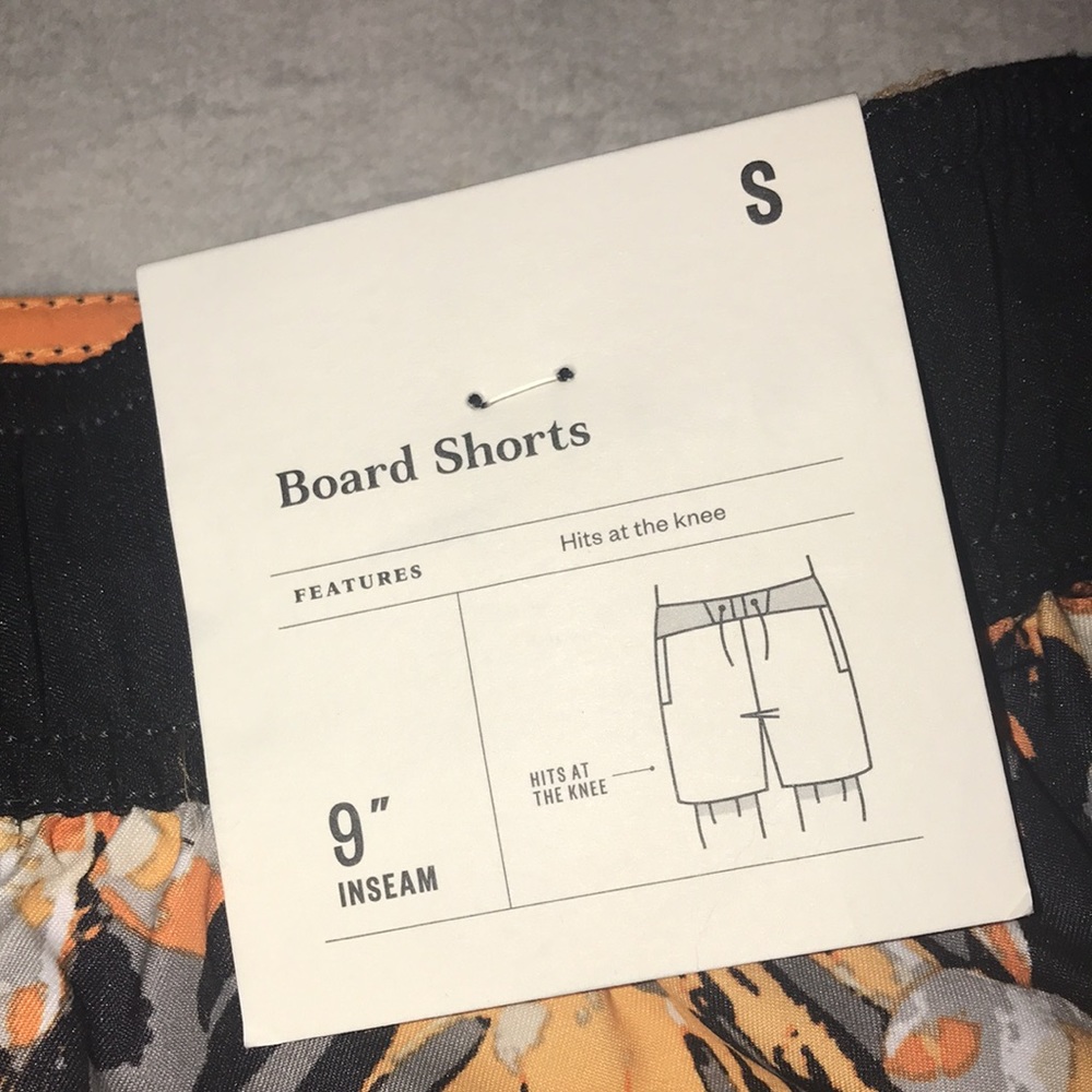 Orange Floral Board Shorts - Picture 4 of 5